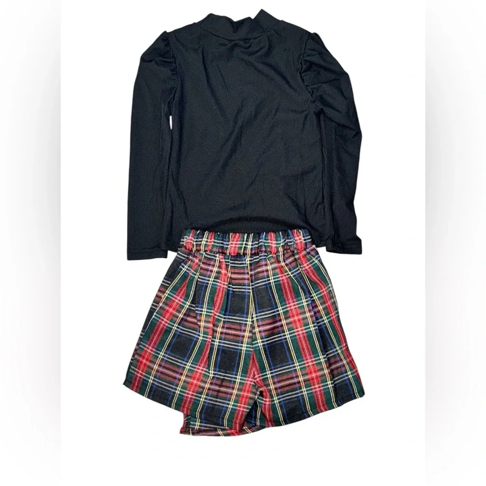 SHEIN Holiday Plaid Set